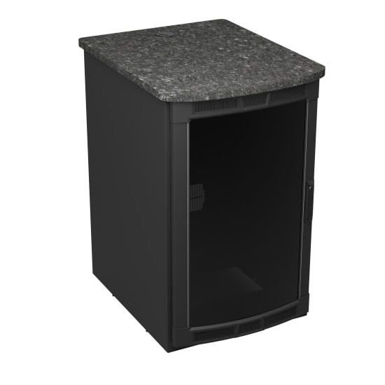 BGR-25SA27MDK-E2 Rolling Presentation Rack with Midnight Stone Top