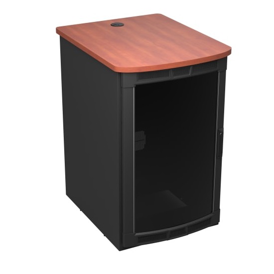 BGR-25SA32MDK-E0 Rolling Presentation Rack with Biltmore Cherry Top