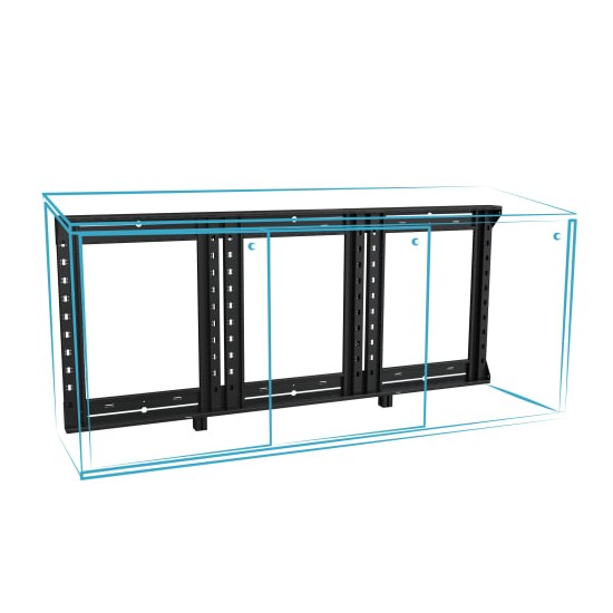 C3 Series Credenza Woodworker's Kit, 3 Bay, 32 Inches High