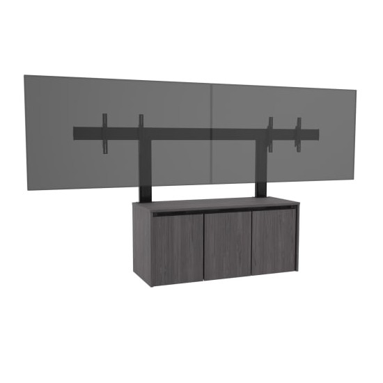 C5 Credenza Dual Large Display Mount for up to 65" Displays & 62" from the floor