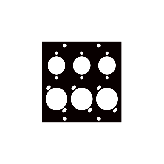 UCP Module with Six Mixed Gender XLR Punchouts