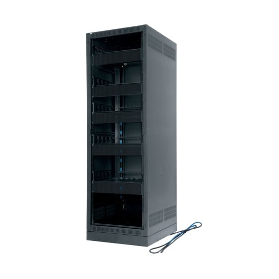 18 RU ERK Series Rack, 25 Inches Deep, Configured