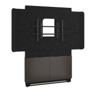Forum™ Floor-to-Wall Mounted 2-Bay Display Stand for (1) 42" - 55" Display, Dark Finish
