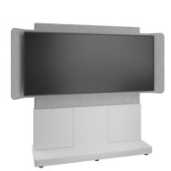 Forum™ Free-Standing 66" (3 Bay) Display Stand for (1) 81" 21:9 Ultra-Wide Display, Light Finish