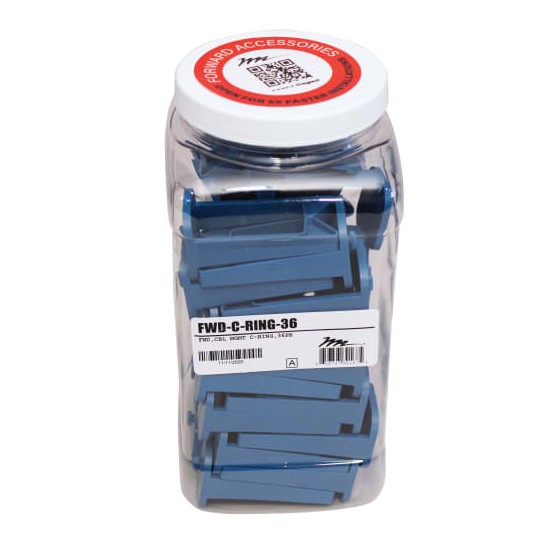 Forward C Style Ring Cable Management - 36 Pieces