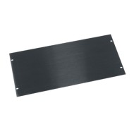 5 RU Flat Blank Rack Panel, Black Brushed and Anodized Aluminum