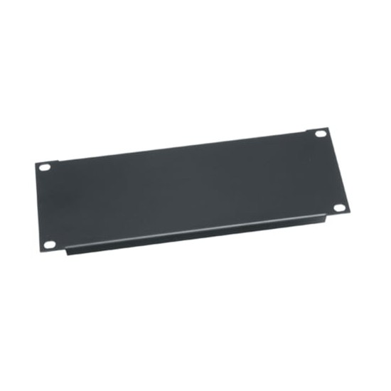 1 RU Flat Half-Rack (10" Wide) Blank Panel, Flat Blank Rack Panel, Black Brushed and Anodized Aluminum