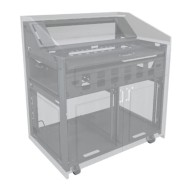 L5 Series 23 Inch Wide Turret Millwork Drawings and Satin Nickel Hardware Kit
