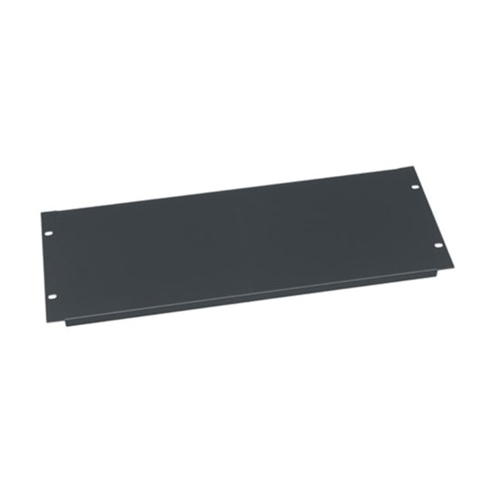 4 RU Flanged Blank Rack Panel, Aluminum