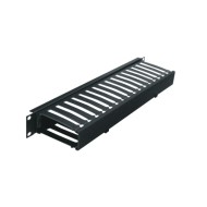 1 RU Plastic Cable Manager, 4 Inches Deep