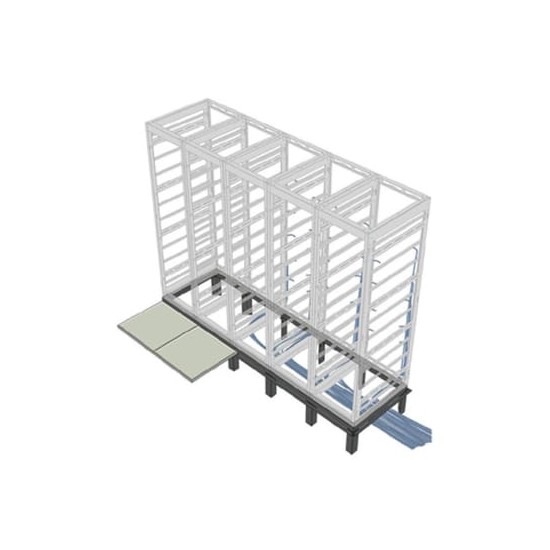 4 Bay Riser Base for 27 Inch Deep for WRK Racks - RIB-4-WRK-27