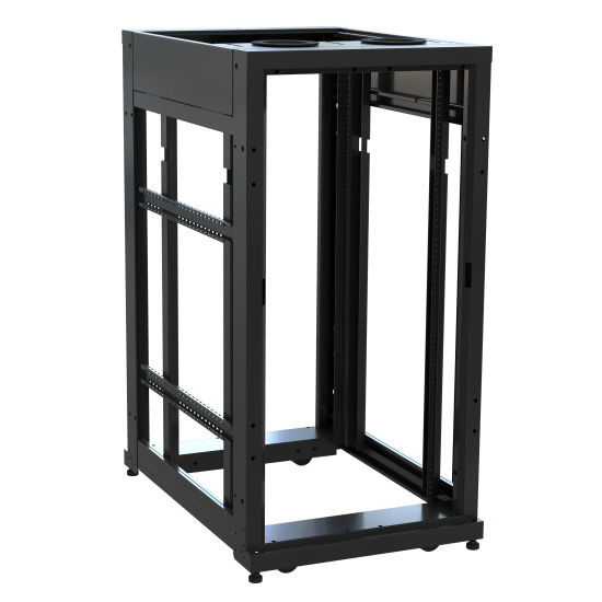 24 RU SNE Series Rack Frame, 36 Inches Deep, 24 Inches Wide with 10-32 Rackrail