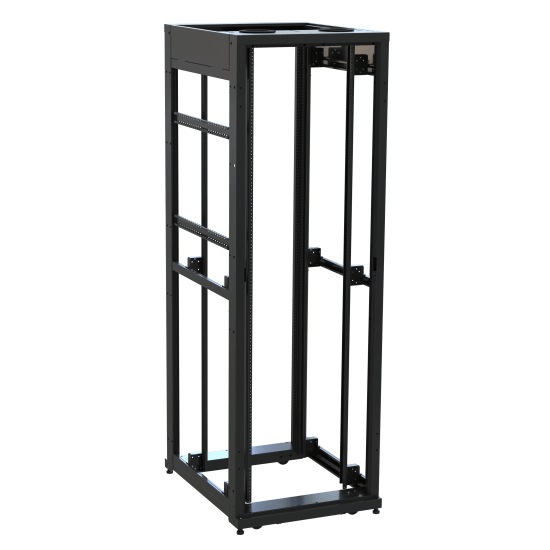 45 RU SNE Series Rack Frame, 36 Inches Deep, 27 Inches Wide with 10-32 Rackrail