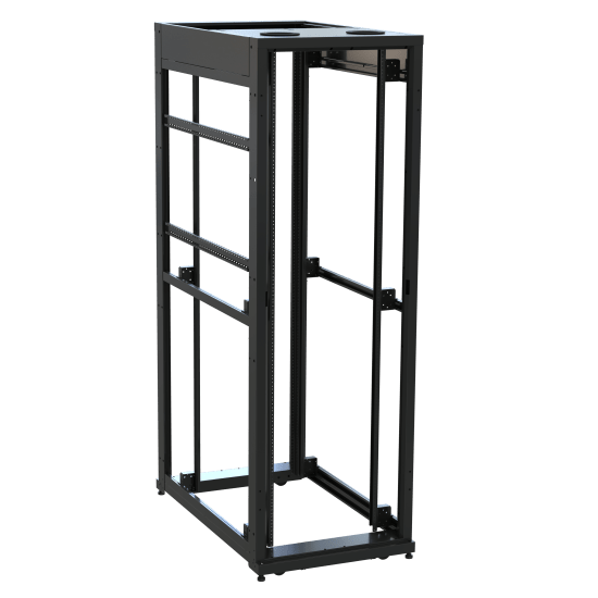 45 RU SNE Series Rack Frame, 48 Inches Deep, 27 Inches Wide with 10-32 Rackrail