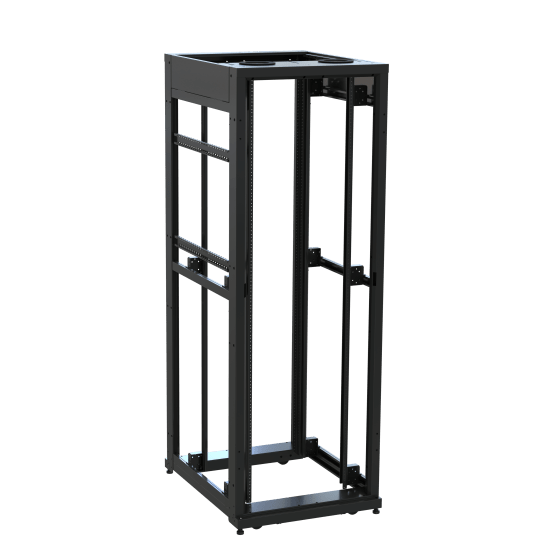 42 RU SNE Series Rack Frame, 36 Inches Deep, 27 Inches Wide with Cage Nut Rackrail