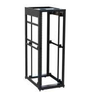 42 RU SNE Series Rack Frame, 42 Inches Deep, 27 Inches Wide with Cage Nut Rackrail