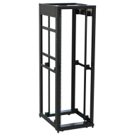 45 RU SNE Series Rack Frame, 36 Inches Deep, 27 Inches Wide with Cage Nut Rackrail