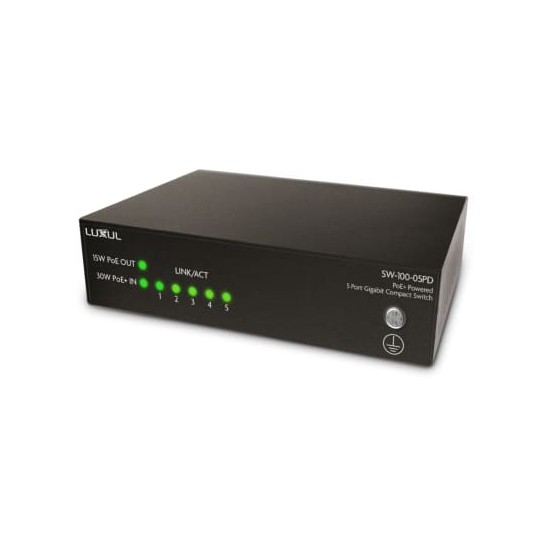 5 Port Unmanaged PoE+ Switch With POE Passthrough