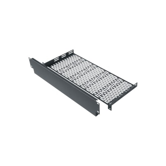 1 RU UFA Rackshelf, 8 Inches Deep with 2 RU Faceplate