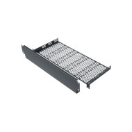 1 RU UFA Rackshelf, 8 Inches Deep with 2 RU Faceplate