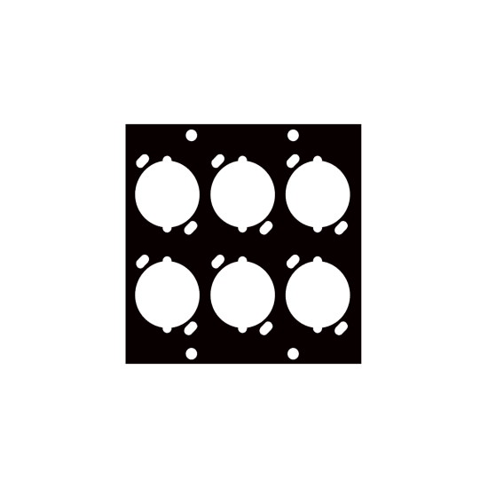 UCP Module with Six XLR Female Punchouts
