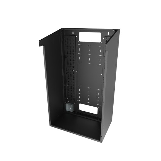 VWM Series Back Pan for Split Door, 42" High x 16" Deep - Black