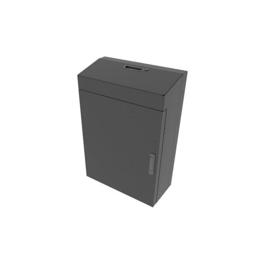 6 RU Low Profile Wall Rack Solid Top - Black