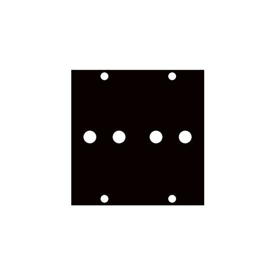 UCP Module with Two 1/2 Inch Banana Jack Punchouts