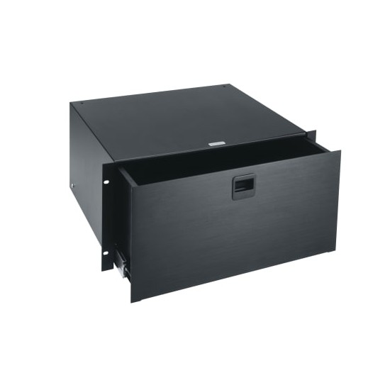 5 RU Rackmount Drawer, Black Brushed and Anodized
