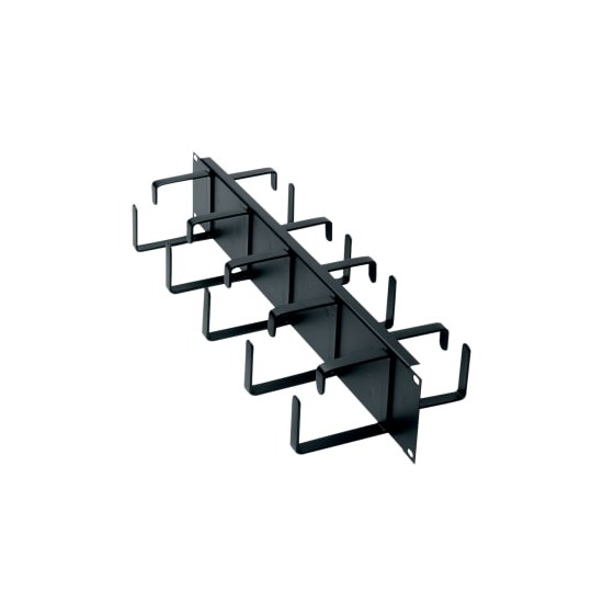 2 RU Horizontal Cable Manager with Front/Rear D-Rings