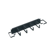 2 RU Horizontal Cable Manager with Horizontal/Vertical D-Rings