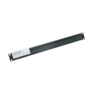 1 RU Flanged Blank Rack Panel, Aluminum with ID Strip