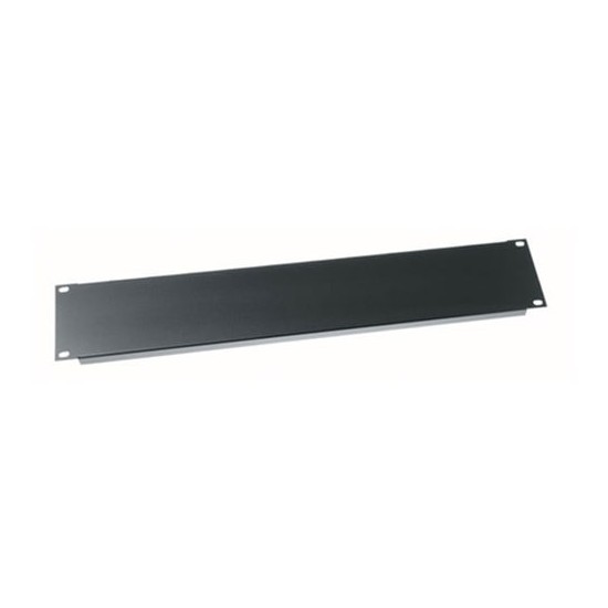 2 RU Flanged Blank Rack Panel, Aluminum
