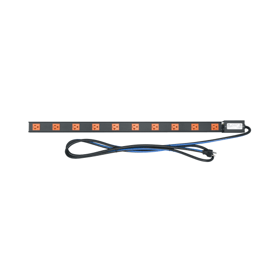 PDT Low Profile Vertical Power Strip, 10 Outlet, 20A