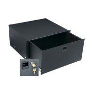 5 RU Rackmount Drawer, Textured Face with Lock