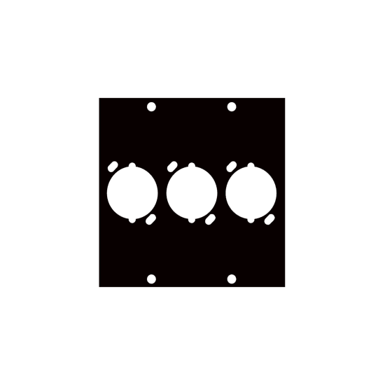 UCP Module with Three XLR Female Punchouts