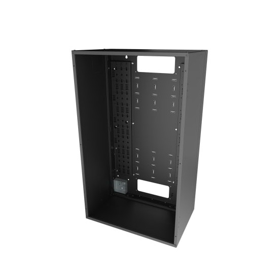 VWM Series Back Pan for Solid Door, 42" High x 10" Deep - Black