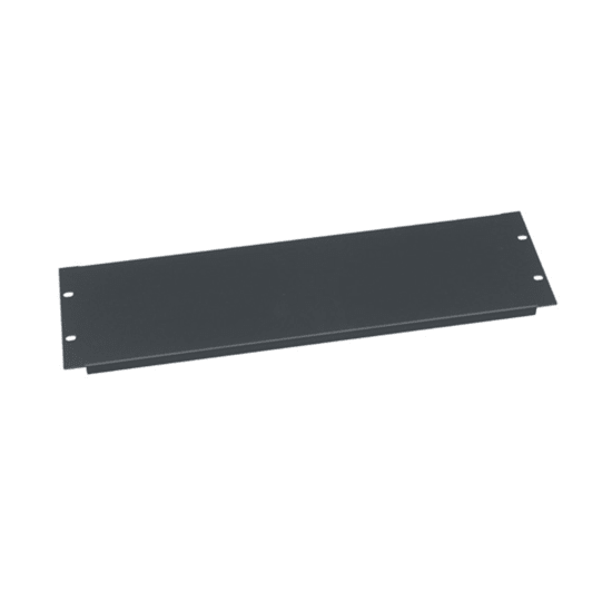 3 RU Flanged Blank Rack Panel, Wrinkled