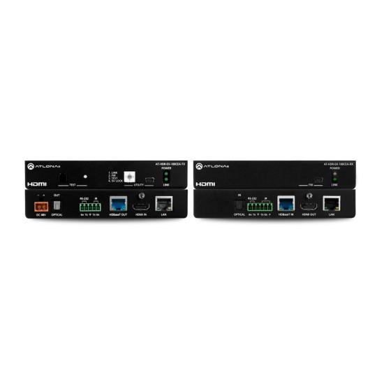 4K HDR HDMI Over 100 M HDBaseT TX/RX with Ethernet, Control, PoE, and Return Audio