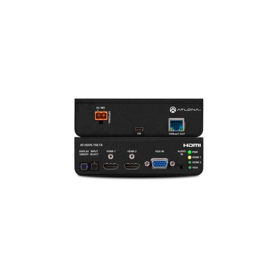 Three-Input HDBaseT Transmitter for VGA and HDMI Video