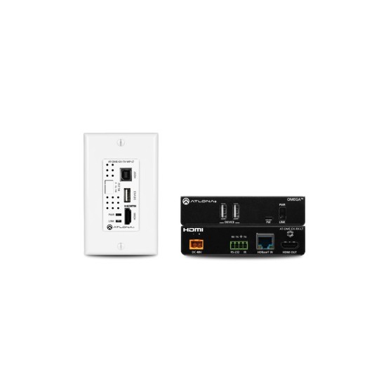 Wallplate HDBaseT Extender for HDMI Video and USB