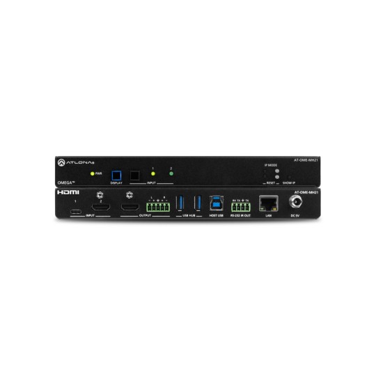 Two-Input Switcher for USB-C and HDMI Video with USB Hub