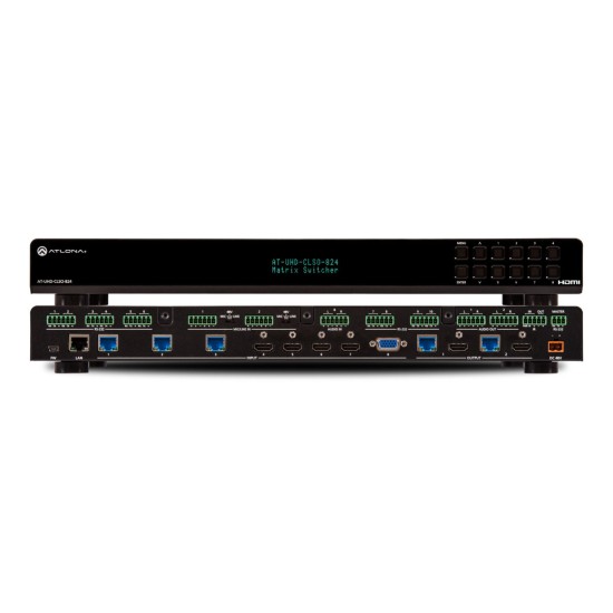 8Ã—2 Multi-Format Matrix Switcher with Dual, Mirrored HDMI / HDBaseT Outputs
