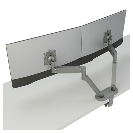 Koncīs™ Monitor Arm Mount, Dual, Silver