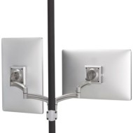 Kontour™ K2P Pole Mount Articulating Arms, Dual Monitors