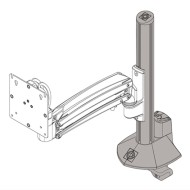 KXC K1C K2C Column Desk Clamp Base Accessory, Silver