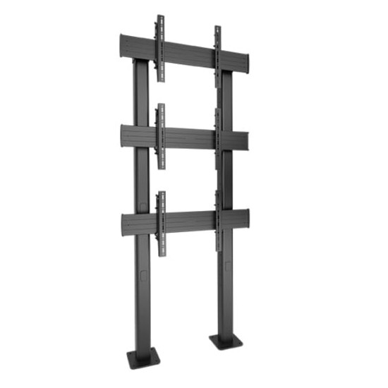 Fusion® 1 X 3 Micro-Adjustable Large Bolt-Down Freestanding Video Wall