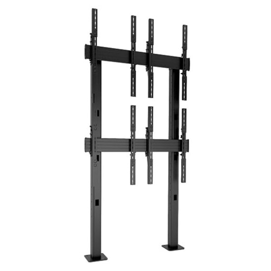 Fusion® 2 x 2 Portrait Micro-Adjustable Large Bolt-Down Freestanding Video Wall