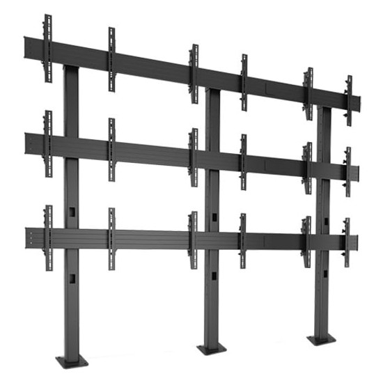 Fusion® 3 x 3 Micro-Adjustable Large Bolt-Down Freestanding Video Wall