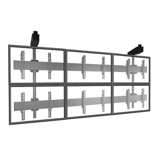 Fusion® Micro-Adjustable Large Ceiling Mounted 3 x 2 Video Wall Solutions